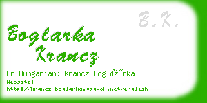 boglarka krancz business card